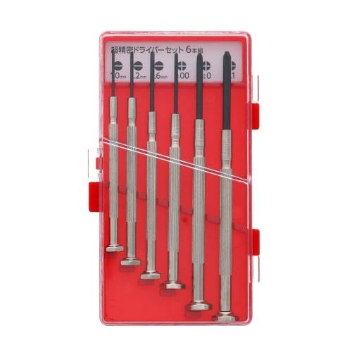 Takagi TAKAGI Ultra Precision Screwdriver Set of 6 with Case -1.0-1.2 -1.6mm +No.00 +No.0 +No.1 Precision Screwdriver Slotted Phillips Screw Tightenin
