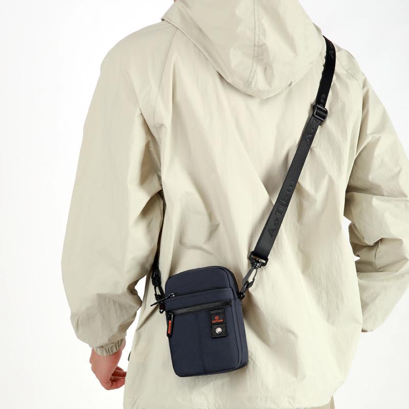 Mini Mobile Phone Bag Men's Shoulder Crossbody Bag Oxford Waist Bag