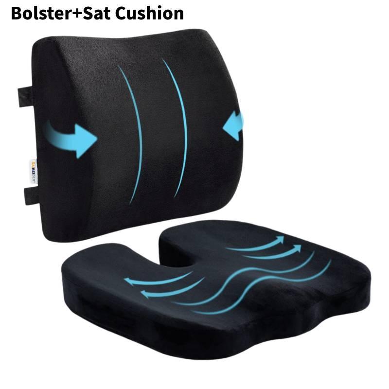 Orthopedic Memory Coccyx Foam Seat Cushion Lumbar Back Pillow Pain Relief Office