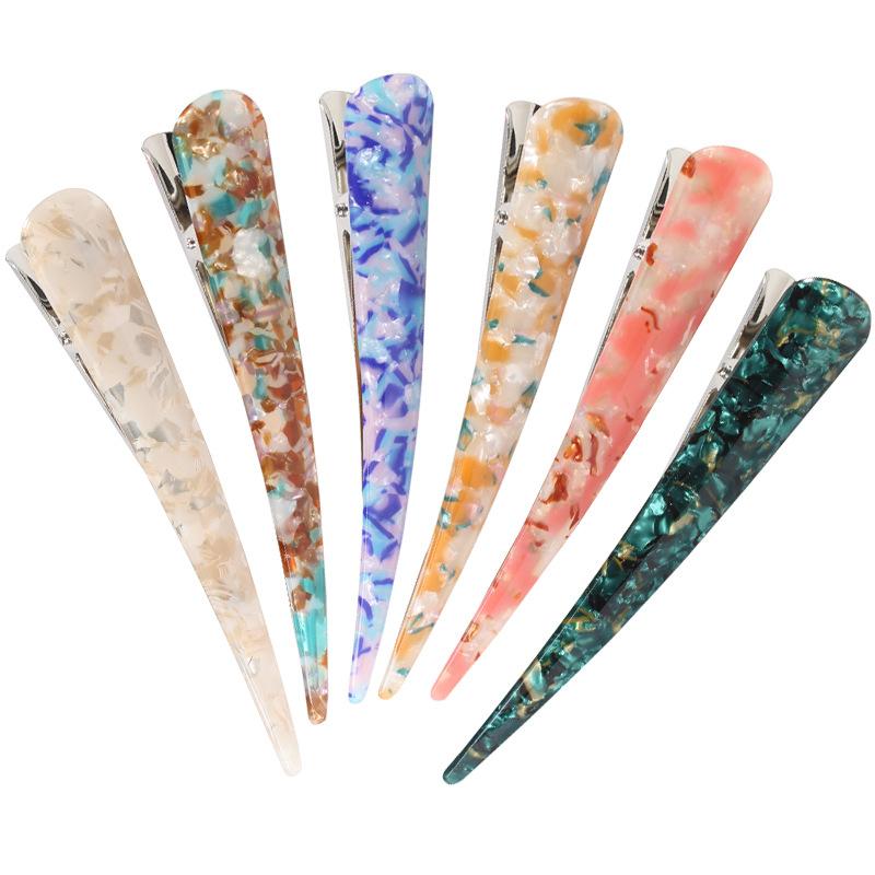 

Women s Hair Clip Elegant Fashion Acrylic Geometric Stripe Horn Clip Girls Long Hair Hair Accessories