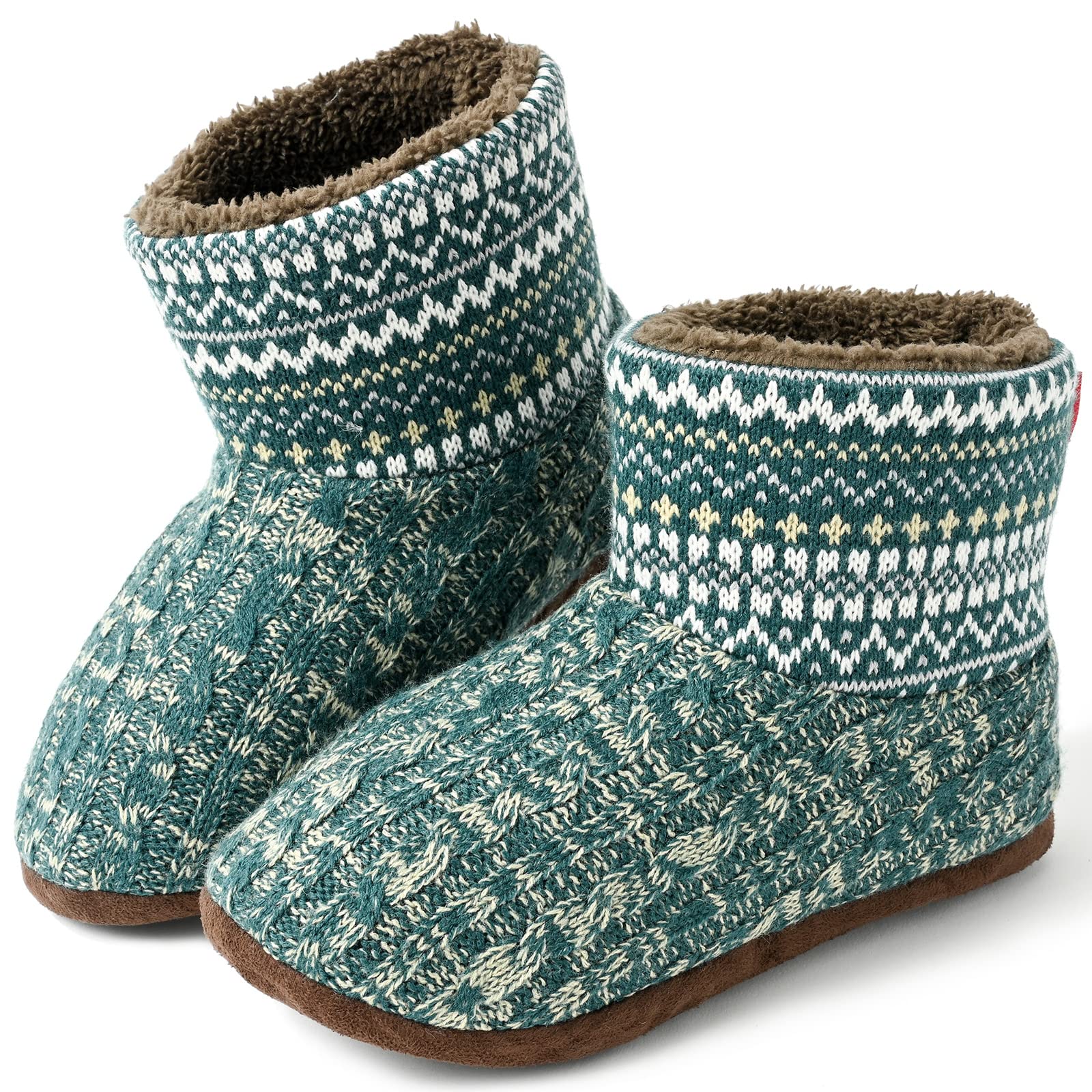 nicolyfam Мужские комнатные тапочки тапочки из боа пушистые для холодной погоды осеньзима удобные комнатные ботинки Зеленый Средний 5760₽