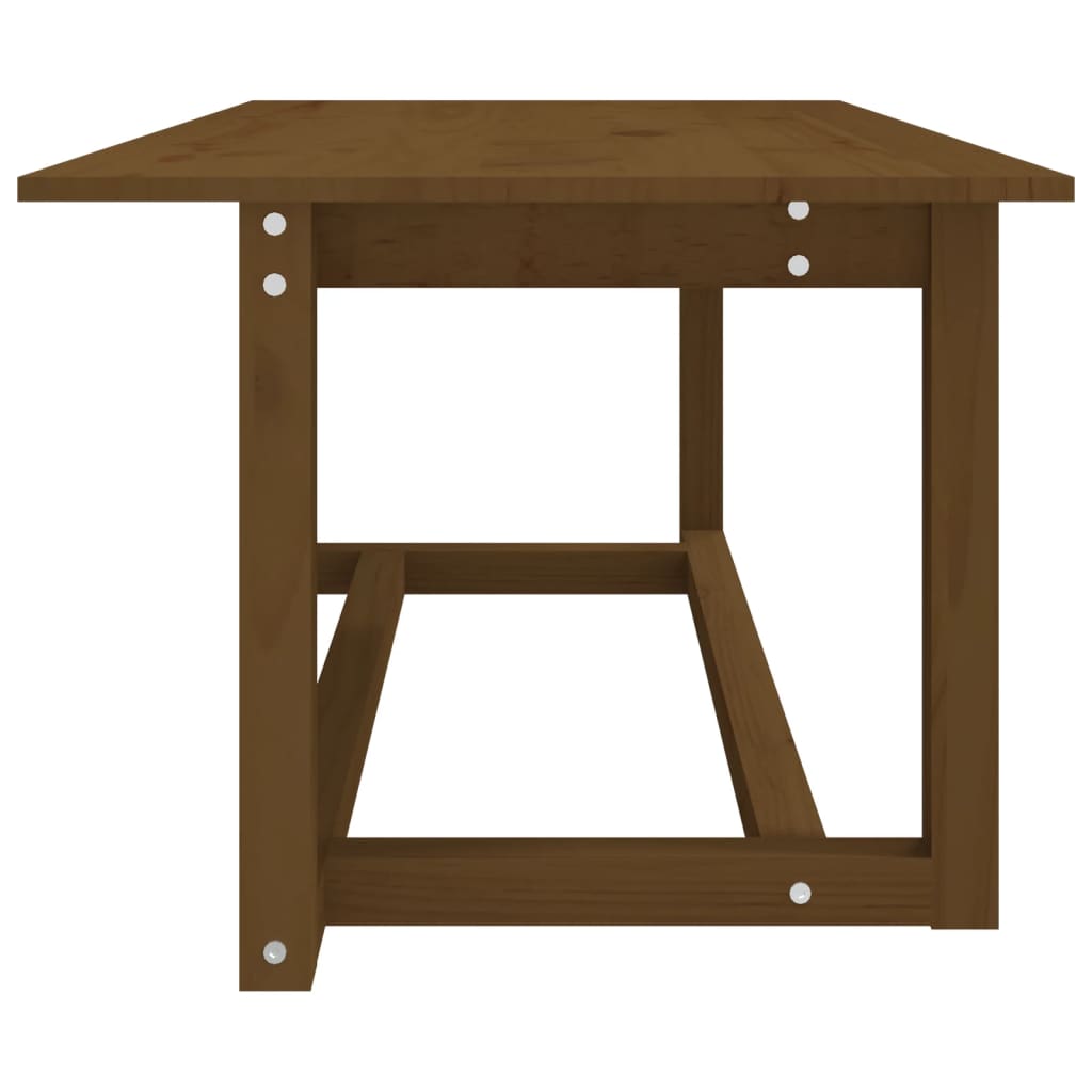 Coffee Table Honey Brown 110x55x45 Cm Solid Pine Wood