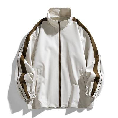New Casual and Fashionable Jacket Men's Sports Jacket Men's Jacket Men's Striped Trendy Jacket