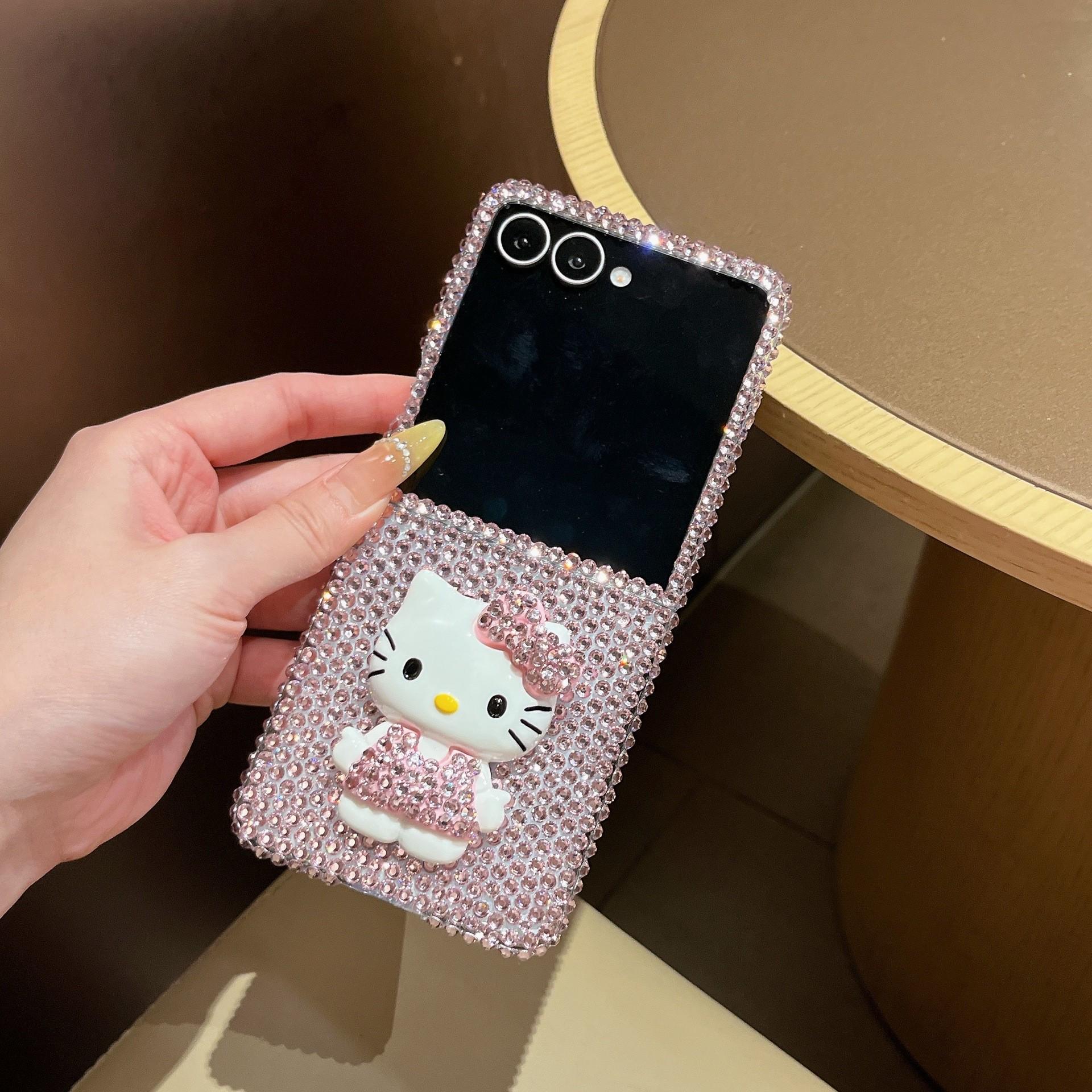 

Sparkling Diamond Protective Case for Samsung Galaxy Z Flip 7/6 and iPhone 17 iPhone 12 Pro