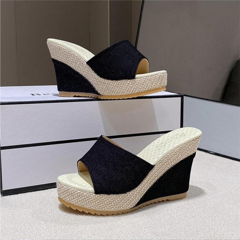 Fashion Women Sandals Chunky Platform Sandals with Wedge Heel Open Toe Summer Shoes