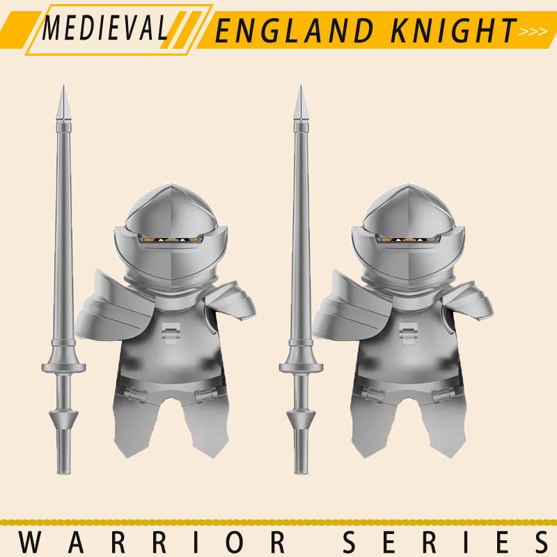 Medieval Military Knights Series Building Blocks Castle Army Soldier Figures Shield Sword Accessories Warrior Bricks Gifts Toys