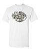 Motorcycle Tee T Shirt White 100% Cotton Vtg Art Retro Race Engine Motor