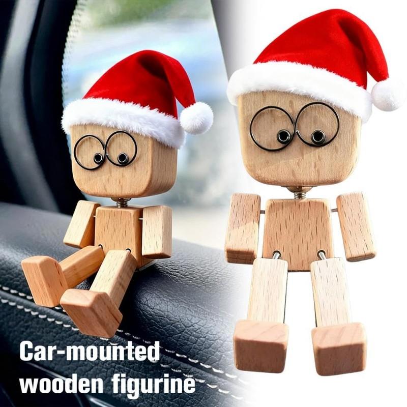Shaking Man Statue Handmade Wooden Man Figurine for Man Gift It Comes with Vivid Expression Accessories,bookshelf,car Decorations Christmas Gift