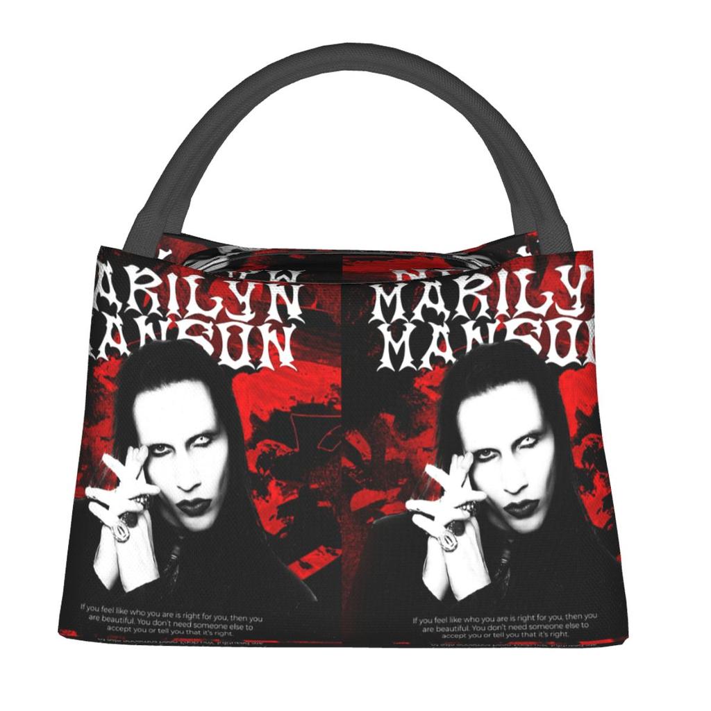 New Arrival Marilyn Manson The Golden Age Of Last Music Insulated Lunch Bag for Women Kids Portable Food Boxes Thermal Lunch Box
