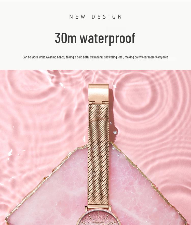 Valentine's Day Gift Women's Luxury Waterproof Starry Sky Watch Set