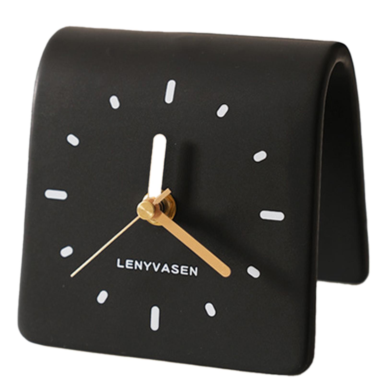 

Настольные часы для гостиной, четкий и точный дисплей, стильные часы для спальни матовый черный