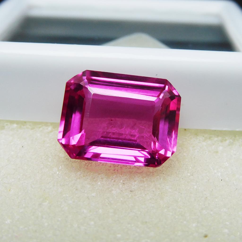 Gorgeous 9.30 Ct Emerald Cut Pink Ruby Natural CERTIFIED Loose Gemstone For Ring
