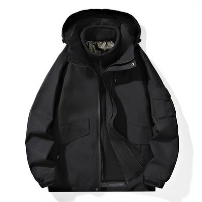 Outdoor Men's Autumn and Winter New Style Windproof and Waterproof Couple's Versatile Mountaineering Clothing Work Jacket Men's Solid Color Jacket