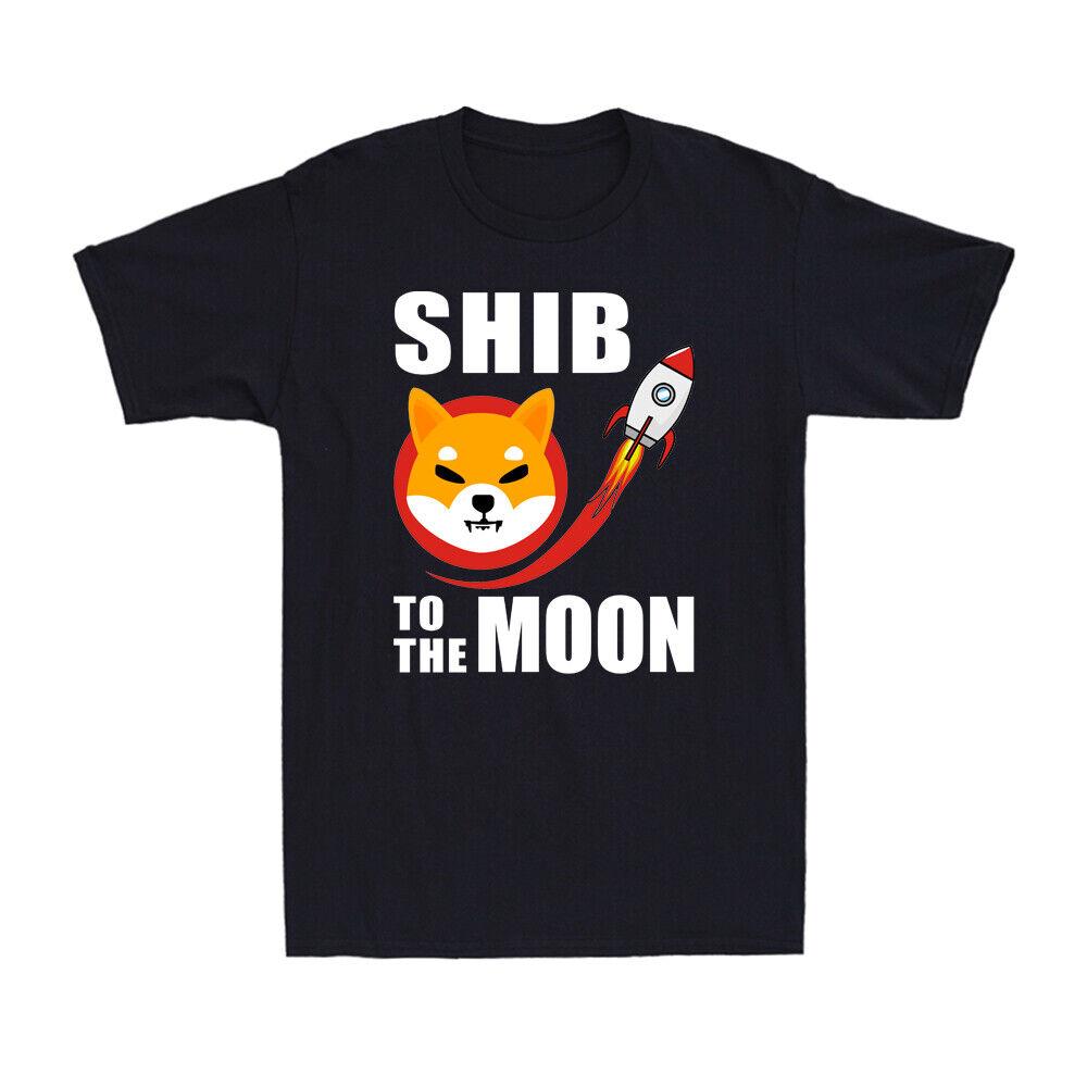 SHIB To The Moon Shiba Inu Coin Shirt Cryptocurrency Shib Army Men s T-Shirt Casual Unisex Pet Lover Tee Polyester Material Top S разноцветный