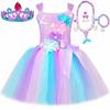 Šaty Princezny Mořské Panny pro Dívky Pastelské Květiny Narozeninová Oslava Tutu Šaty Halloweenský Kostým Malé Mořské Víly pro Děti Oblečení