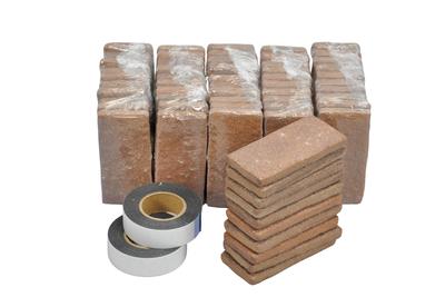 Sakai Sangyo Karukaru Brick (60 Pieces) Dark Brown Foamed Porcelain Tiles with Double-Sided Tape Approx. 4.5 X 9.5 X 1cm Thick Lightweight Durable Bri