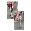 Trendy Cold Color High Waist Straight Leg Jeans Women Casual Wide Leg Trousers Slimming Overlength Pants