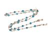 Retro Style Colorful Crystal Eyeglass Chain for Women – Fashionable Mask Eyeglass Lanyard, Copper Material