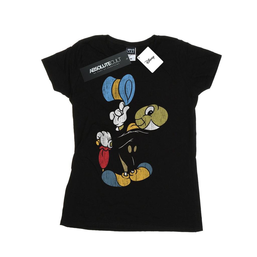 Disney Womens/Ladies Pinocchio Jiminy Cricket Cotton T-Shirt