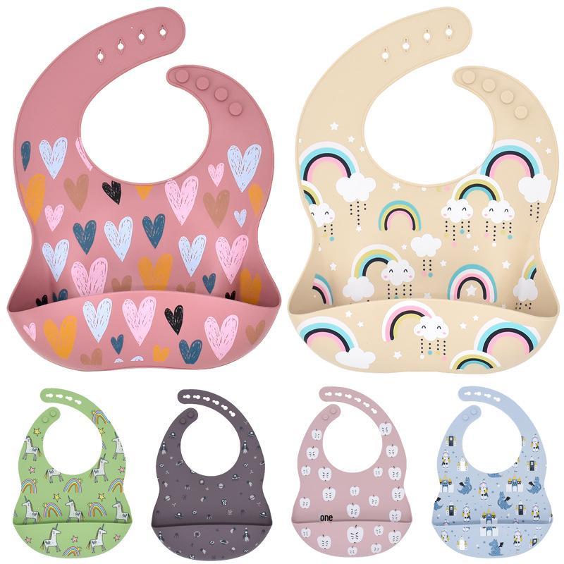 Silicone Waterproof Baby Bibs - Dirt-proof Feeding Bibs for Newborns | Popular Mother & Baby Product