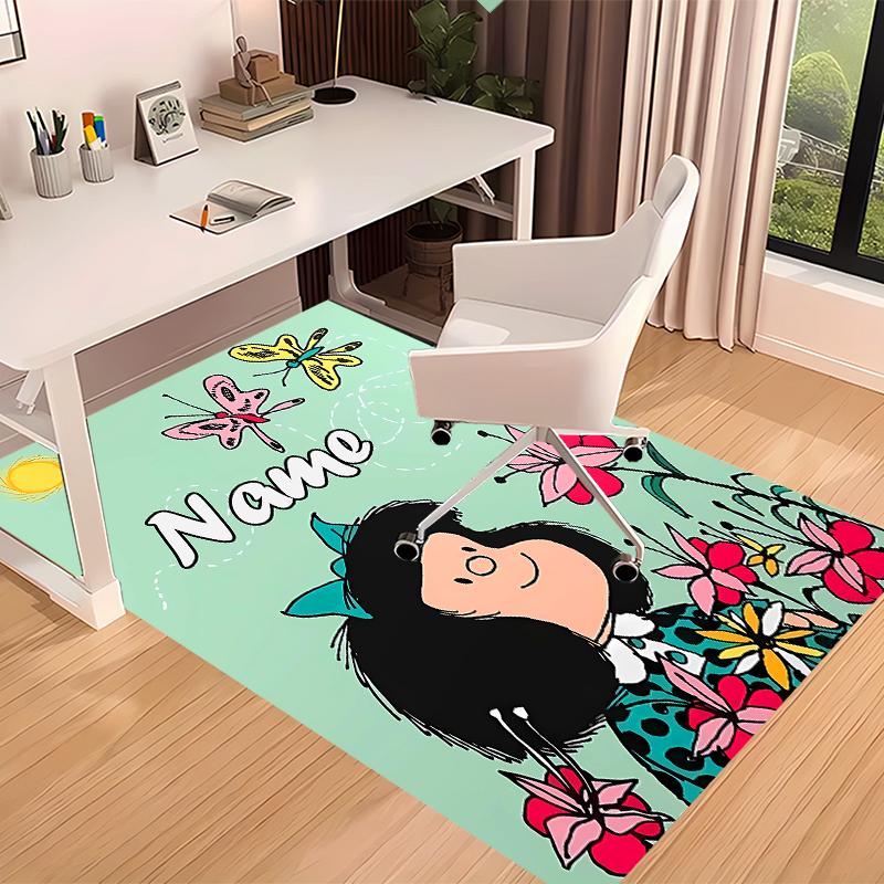 Custom Personalization Mafalda Print Area Rug - Soft, Washable Non-Slip Indoor Mat,Living Room,Home&Office Decorative Rug