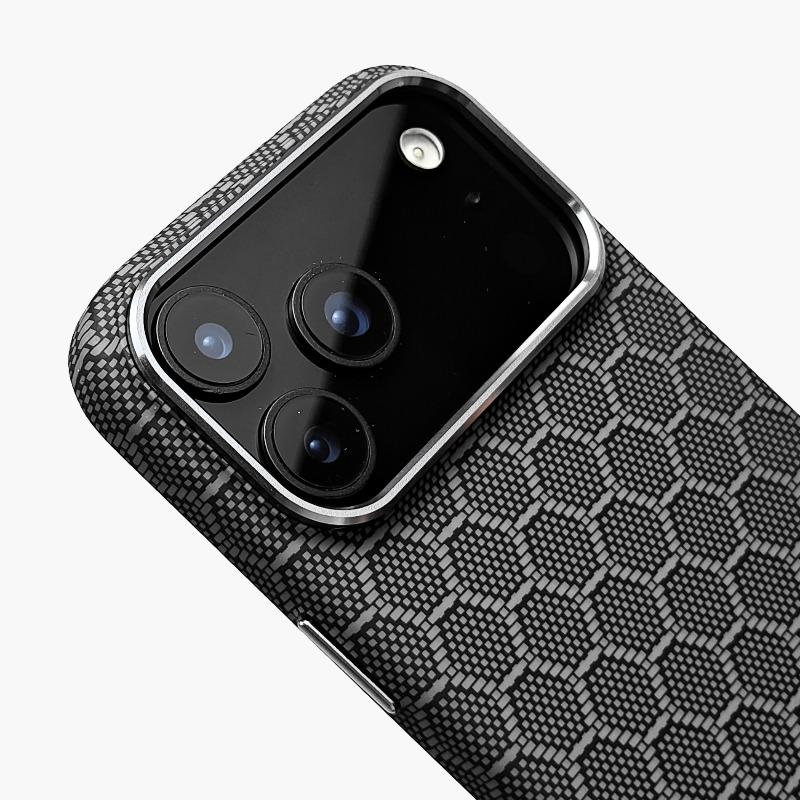Luxury Carbon Fiber Texture Magnetic Case for IPhone 18 Pro Max 17 16 15 Thin Slim for Magsafe Metal Lens Guard Protection Cover