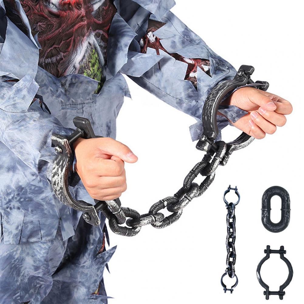 1 Set Halloween Prisoner Costume Chain Props Death Chain Decoration Accessories Cosplay Props Halloween Masquerade Party Supply