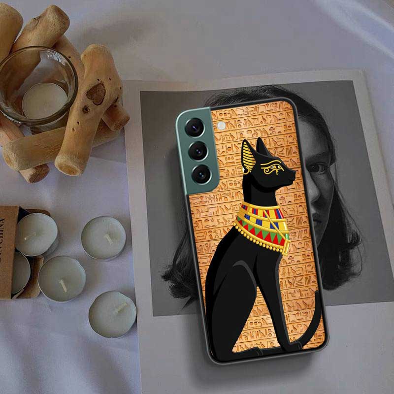 Egypt Pharaoh Mural Phone Case For Samsung A02 A03 A03S A04 A04S Galaxy A55 A35 A25 A15 S10 Lite A9 A8 A7 A6 Plus A90 A80 Cover