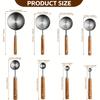 Multiple colors available Stainless steel measuring cup and spoon set with wooden handle Metric and American wooden handles High-quality