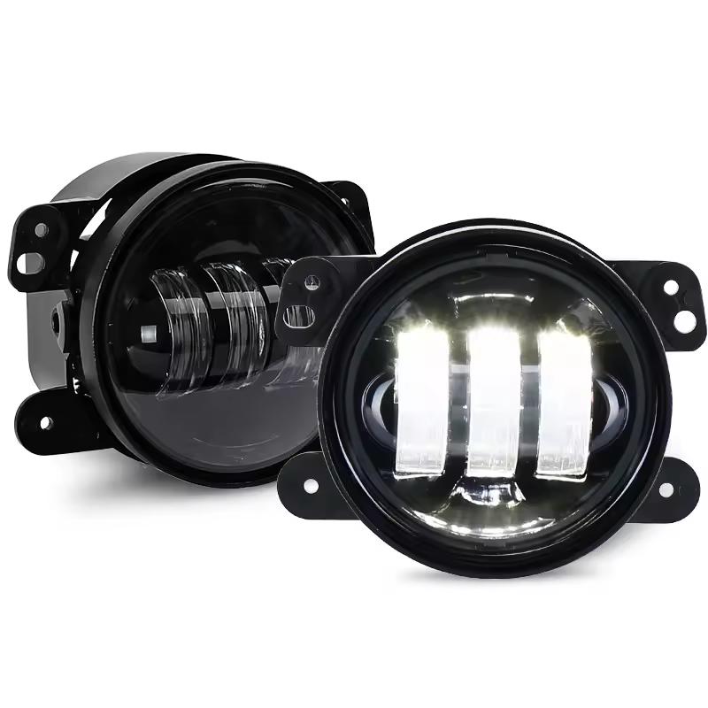 2pc/60W 4 Inch Fog Lights 6500k Amber Turn Assist Signal Lights For Jeep Wrangler JK LJ TJ ATV Auto Parts