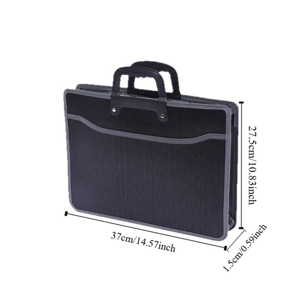 Waterproof Office Briefcase Large Capacity Business Tote Bag Thickened Portable File Bag  Car Side