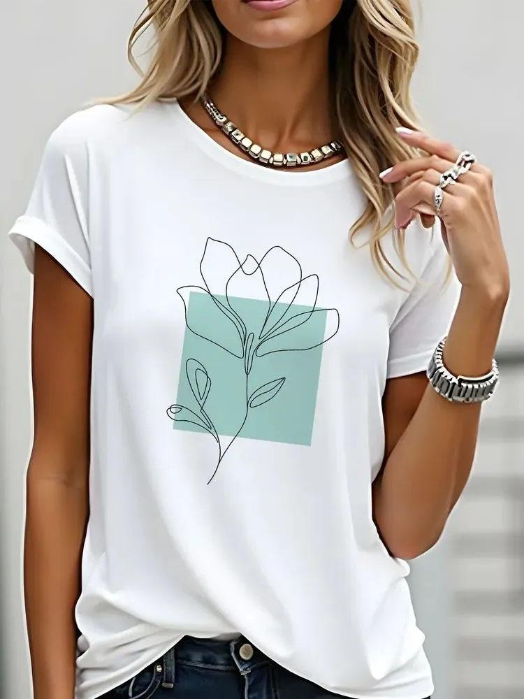 Women Heart Print T Shirt Multi Styles Love Graphic Tees Summer Soft Cotton O Neck Short Sleeve Casual Loose Daily  Tops  Ladies
