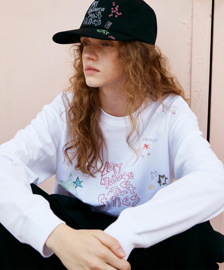 LMC Pen Drawing Long Slv Tee White