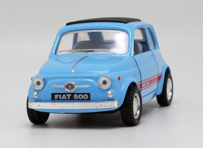 Pullback Car FIAT 500 [Kinsmart] 1/24 (Sky Blue)