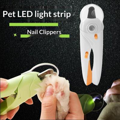 Pet Nail Clipper With File LED Cat Nail Clipper Pet Cat Dog Manicure Paws Grooming Tool Electric Trimmer Pet Cleaning Supplies