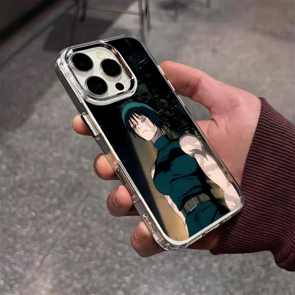 Maki Zenin Jujutsu Kaisen Phone Case For IPhone 17 Air 16 E 15 14 13 12 11 Plus Pro Max Electroplated Transparent Soft Shell