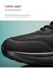 Men's Waterproof Non-slip Leather Work Shoes - Wear-resistant, Casual Fashion Sneakers for Autumn Construction.