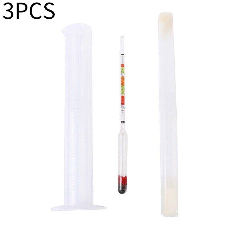 

Спиртомер 3 шт. тройной Гидрометр Мерный цилиндр для домашнего пива Виномер Денсиметр