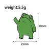 Funny Vertical Middle Finger Frog Brooch Creative Cartoon Animal Metal Badge Personality All-match Clothing Accessories