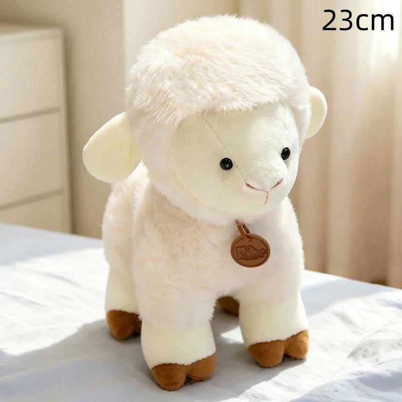 Cute Fluffy Lamb Plush Stuffed Toys Soft Fabric Perfect For Valentine'S Day Kids Birthday Gifts Home Decor