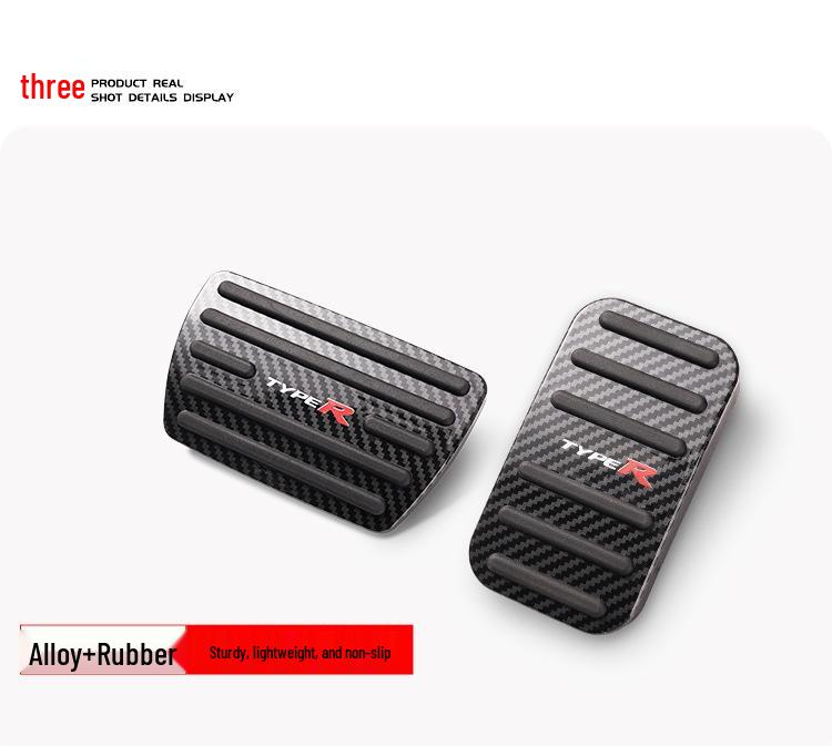 Alloy Rubber Anti-Slip Throttle & Brake Pedal Cover for City, Fit, Crider, Vezel, Greiz, XRV