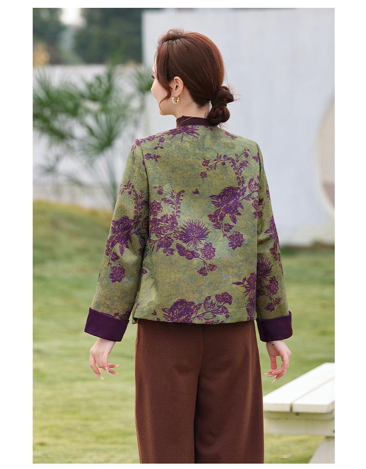 Spring & Autumn Chinese-Style Jacket for Middle-Aged and Elderly Women - Lightweight and Stylish Top for Moms and Grandmas
