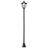 Outdoor Solar Floor Lamp, LED Lantern, 60 Lumens, 26 x 26 x 177 cm, Black