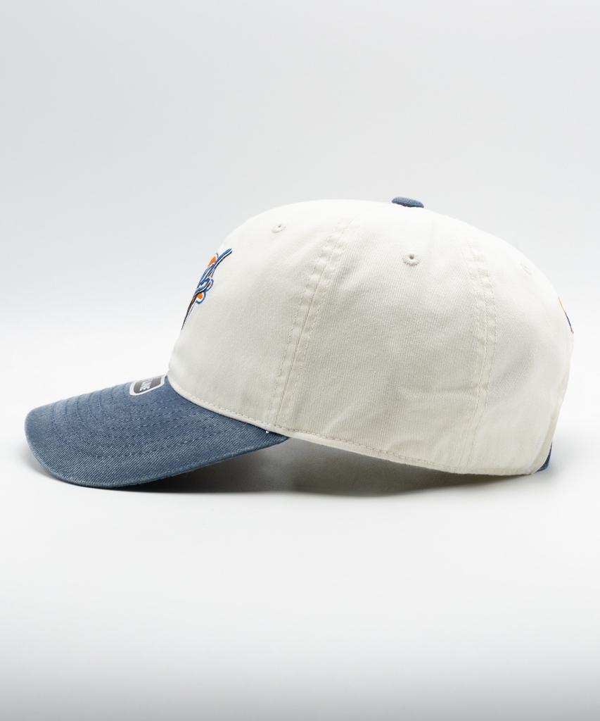 Wieoldeuwoldeu Heart Tower Pigment Color Block Ball Cap Ivory