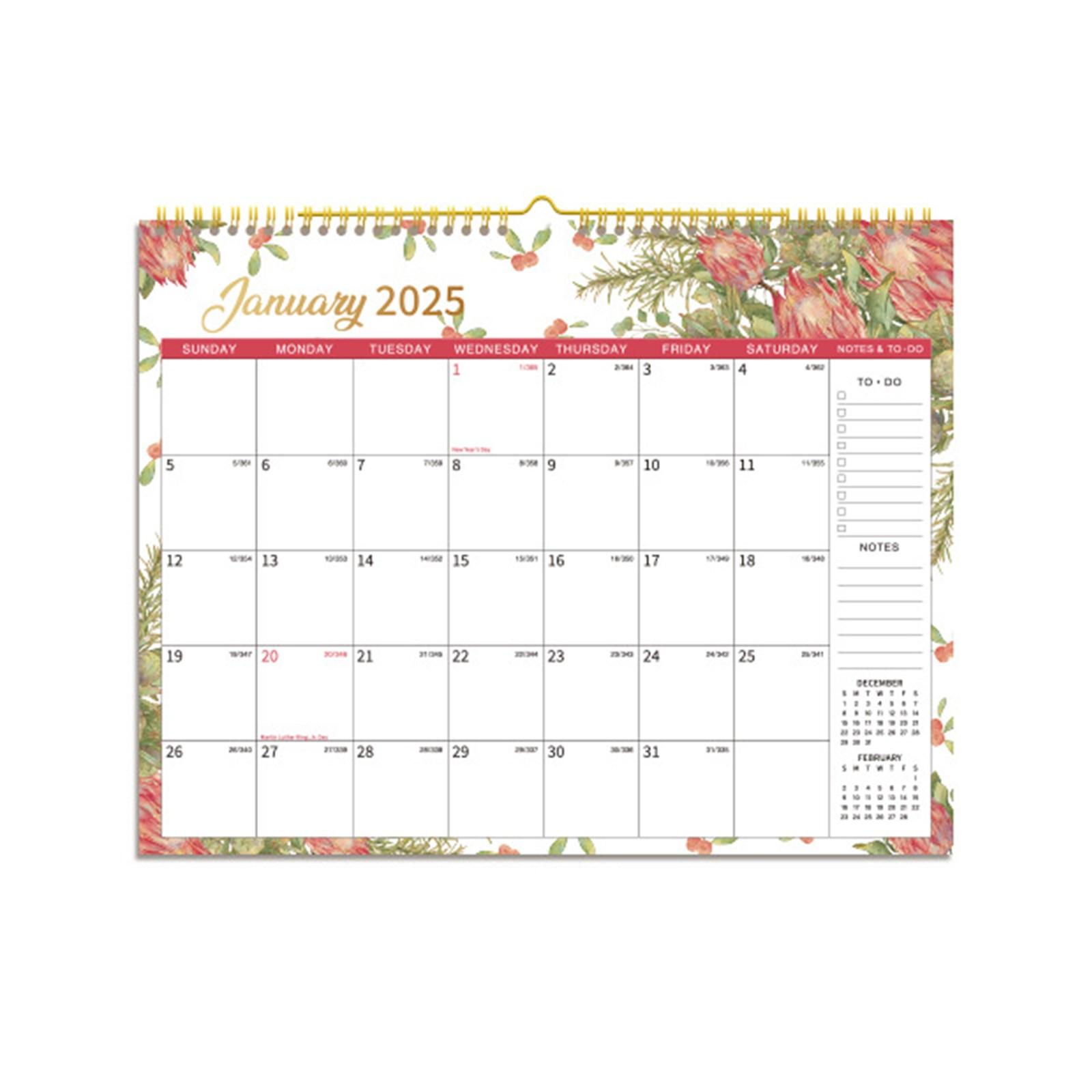 

2025 Новый календарь, Креативный календарь, Настенный календарь Pp Coil Panel Calendar One Size