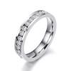 Wholesale of Versatile and Personalized 4MM Single-row Diamond-encrusted Couple Rings, Stainless Steel Rings and Accessories