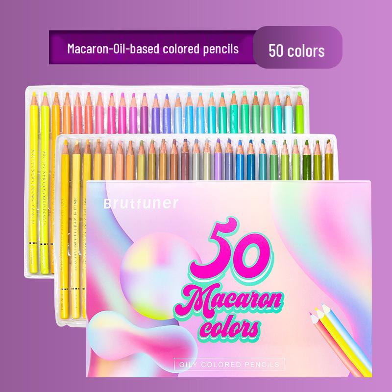 Brutfuner 180 Oil & Water-Soluble Colored Pencils Set for Drawing & Doodling - Ideal Gift