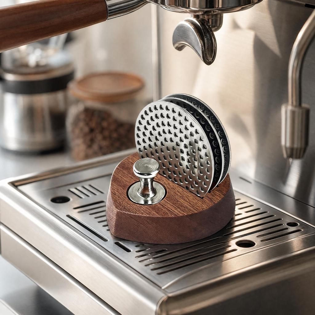 3 Pieces Espresso Accessory Low-Profile Stainless Steel Portafilter Screen with