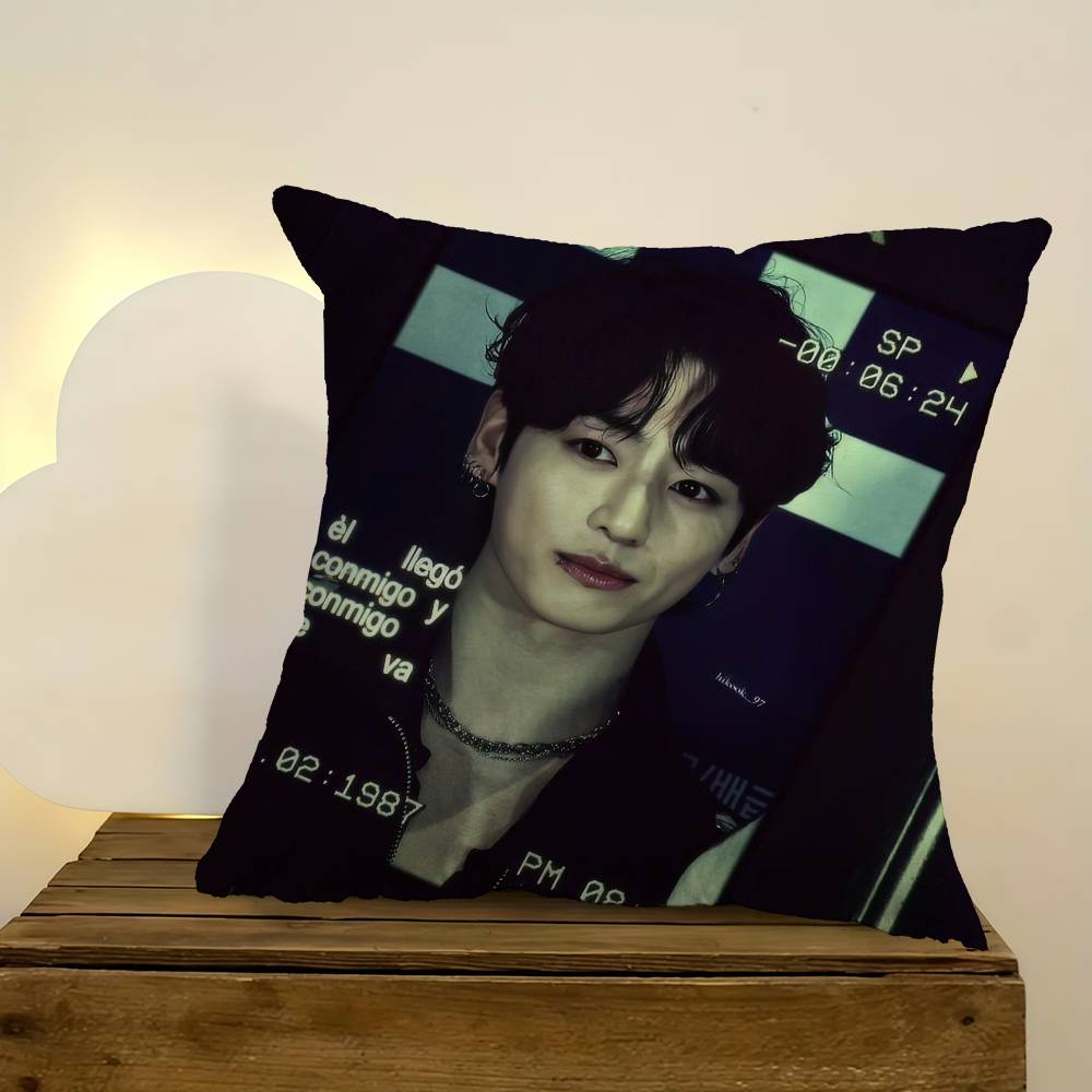 Kpop Stil-E-Junges-G-Kooks Büro Kissenbezug Auto Kissenbezug 45X45cm Lendenkissenbezug Sofakissenbezug
