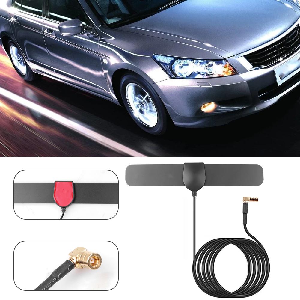 KEBIDUMEI DAB+FM/AM Car Radio Antenna Amplified Aerial Internal Glass Mount SMB Connector for JVC Pioneer Alpine Kenwood Clarion